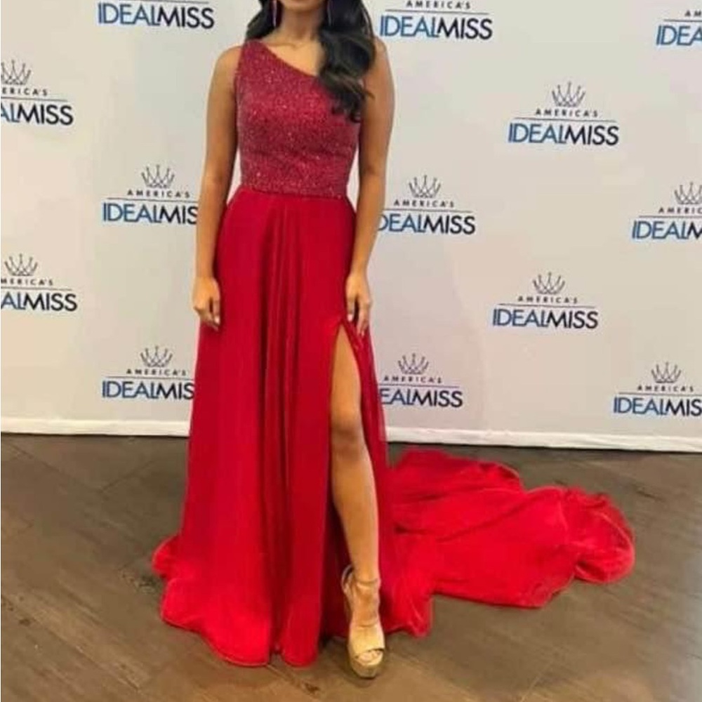 Red Couture Pageant Gown
